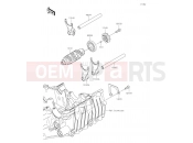 KAWASAKI Z400 (ER400DKF) Gear Change Drum & Shift Forks