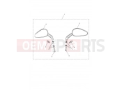 TRIUMPH Bonneville Speedmaster Cast Teardrop Mirrors, Black