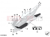 BMW Motorrad BMW 2023 C models C 400 GT 21 (0C61, 0C63) Footboards / footboard facings 2
