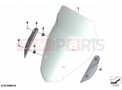 BMW Motorrad BMW 2021 C models C 400 GT 21 (0C61, 0C63) Windshield / mounting | Windshield / mounting