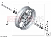 BMW Motorrad BMW 2021 C models C 400 GT 21 (0C61, 0C63) Front wheel | Front wheel