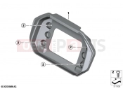 BMW Motorrad BMW 2020 C models C 400 GT 21 (0C61, 0C63) Trim instrument cluster rear 2