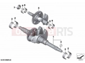 BMW Motorrad BMW 2020 C models C 400 X (0C09, 0C19) Crankshaft / counterbalance shaft