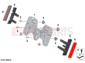 BMW Motorrad BMW 2020 C models C 400 X (0C09, 0C19) Number plate baseplate, reflectors