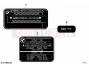 BMW Motorrad BMW 2020 C models C 400 X (0C09, 0C19) Type plate