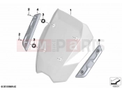 BMW Motorrad BMW 2023 C models C 400 X 21 (0C31, 0C33) Windshield / mounting | Windshield / mounting
