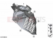 BMW Motorrad BMW 2023 C models C 400 X 21 (0C31, 0C33) Radiator trim | Radiator trim