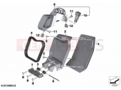 BMW Motorrad BMW 2020 C models C 400 X 21 (0C31, 0C33) Storage compartment trim legshield | Storage compartment trim legshield