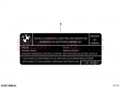 BMW Motorrad BMW 2022 C models CE04 (0C51, 0C53) Label 