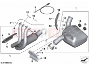 BMW Motorrad BMW 2022 F models F 750 GS (0B08, 0B18) Exhaust manifold with front silencer 2