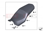 BMW Motorrad BMW 2021 F models F 750 GS (0B08, 0B18) Seat bench 2 | Seat bench 2