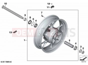 BMW Motorrad BMW 2021 F models F 750 GS (0B08, 0B18) Cast rim, rear 2