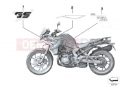 BMW Motorrad BMW 2022 F models F 750 GS (0B28) Sticker WND2 black-storm