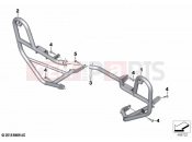 BMW Motorrad BMW 2021 F models F 750 GS (0B38) Engine roll bar, authority vehicles | Engine roll bar, authority vehicles