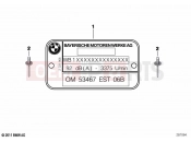 BMW Motorrad BMW 2022 F models F 850 GS (0B09, 0B19) Type plate / information plate | Type plate / information plate