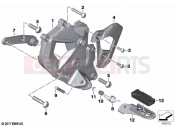 BMW Motorrad BMW 2022 F models F 850 GS (0B09, 0B19) Footrest plate / footrest front left | Footrest plate / footrest front left