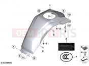BMW Motorrad BMW 2023 F models F 850 GS (0B09, 0B19) Tank cover, middle