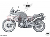 BMW Motorrad BMW 2023 F models F 850 GS (0B09, 0B19) Stick-on label 2 | Stick-on label 2