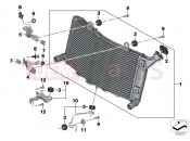 BMW Motorrad BMW 2023 F models F 850 GS (0B09, 0B19) Radiator mounting parts