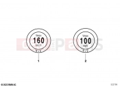 BMW Motorrad BMW 2020 F models F 850 GS (0B09, 0B19) Information plate, speed | Information plate, speed