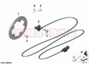 BMW Motorrad BMW 2023 F models F 850 GS (0B39) Rotational-speed sensor, rear