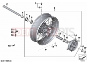 BMW Motorrad BMW 2023 F models F 850 GS (0B39) Cross-spoked wheel rear