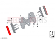 BMW Motorrad BMW 2021 F models F 850 GS (0B39) Number plate baseplate, reflectors
