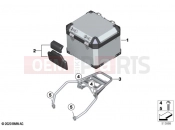BMW Motorrad BMW 2022 F models F 850 GS Adve. (0K01, 0K03) Aluminium topcase | Aluminium topcase