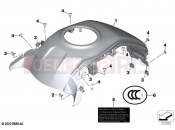 BMW Motorrad BMW 2023 F models F 900 R (0K14) Tank cover, middle