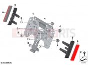 BMW Motorrad BMW 2023 F models F 900 R (0K14) Number plate baseplate, reflectors 2