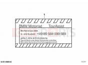 BMW Motorrad BMW 2020 F models F 900 R A2 (0K31) Information label, BMW Mobility Service