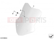 BMW Motorrad BMW 2023 F models F 900 XR (0K21, 0K23) Windscreen | Windscreen