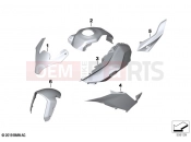 BMW Motorrad BMW 2020 F models F 900 XR (0K21, 0K23) Painted parts YNB5 light-white solid | Painted parts YNB5 light-white solid