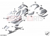 BMW Motorrad BMW 2021 K models K 1600 Bagger (0F51, 0F53) Primed parts
