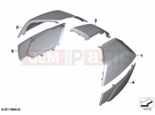 BMW Motorrad BMW 2021 K models K 1600 Bagger (0F51, 0F53) Painted parts topcase WN2W silver