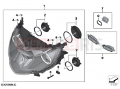 BMW Motorrad BMW 2021 K models K 1600 Bagger (0F51, 0F53) Xenon headlight 2