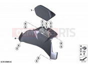 BMW Motorrad BMW 2022 K models K 1600 Bagger 22 (0F61, 0F63) Backrest pad with backrest