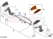 BMW Motorrad BMW 2022 K models K 1600 Bagger 22 (0F61, 0F63) Armrest, pillion rider