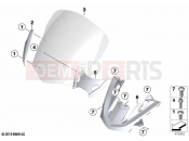 BMW Motorrad BMW 2020 K models K 1600 Bagger 22 (0F61, 0F63) Windshield / mounting | Windshield / mounting