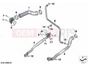 BMW Motorrad BMW 2020 K models K 1600 Bagger 22 (0F61, 0F63) Cooling system coolant hoses | Cooling system coolant hoses