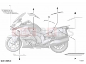 BMW Motorrad BMW 2021 K models K 1600 GT 17 (0F01, 0F11) Stick-on label 2 | Stick-on label 2