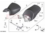 BMW Motorrad BMW 2021 K models K 1600 GT 17 (0F01, 0F11) Seat bench | Seat bench