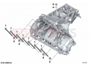 BMW Motorrad BMW 2021 K models K 1600 GT 17 (0F01, 0F11) Screw con.f.engine housing lower section | Screw con.f.engine housing lower section