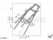 BMW Motorrad BMW 2020 K models K 1600 GTL 17 (0F02, 0F12) Rear frame | Rear frame
