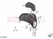 BMW Motorrad BMW 2021 K models K 1600 GTL 22 (0F31, 0F33) Backrest pad with backrest