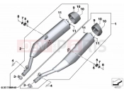 BMW Motorrad BMW 2021 K models K 1600 GTL 22 (0F31, 0F33) Muffler system
