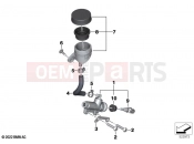 BMW Motorrad BMW 2022 M models M 1000 RR (0E71,0E73) Rear brake master cylinder w container 2