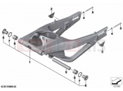 BMW Motorrad BMW 2021 M models M 1000 RR (0E71,0E73) Rear wheel swinging arm