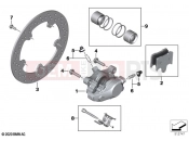 BMW Motorrad BMW 2021 M models M 1000 RR (0E71,0E73) Rear wheel brake 2