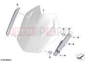 BMW Motorrad BMW 2022 R models R 1250 GS 21 (0M00) Windscreen Rallye | Windscreen Rallye